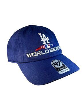 LA Dodgers World Series Hat Adjustable 47 Brand Clean Up Cap Blue 2018